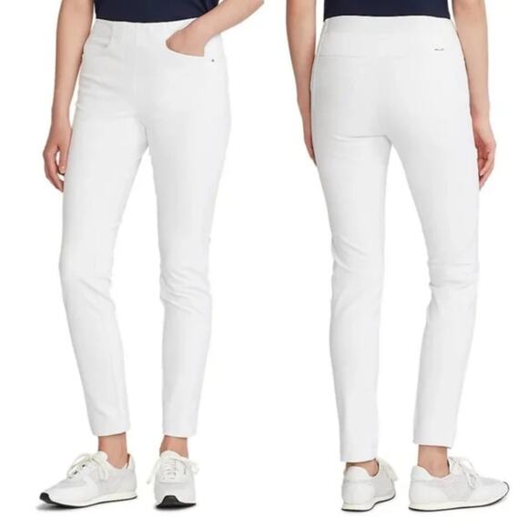 RLX Ralph Lauren Women's Eagle Stretch Twill Golf Pants - Ceramic White Size 14 - Picture 1 of 9
